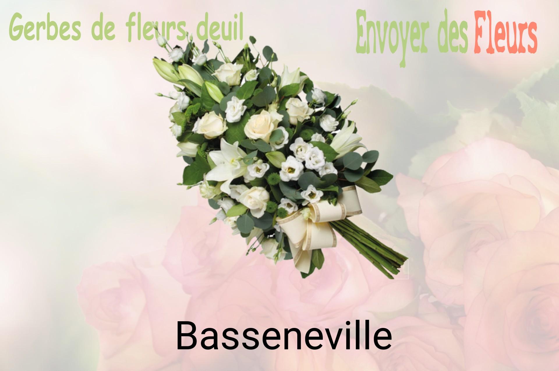 Gerbe de fleurs de deuil livrée à Basseneville